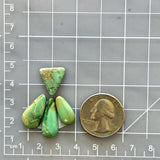 Small Lime Green Mixed Crescent Lake Variscite, Set of 4 Dimensions