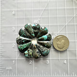 Small Sky Blue Teardrop Yungai Turquoise, Set of 11 Dimensions