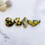 Large Earth Brown Mixed Giraffe Turquoise, Set of 4 Background
