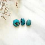 Small Sky Blue Mixed Paiute Turquoise, Set of 3 Background