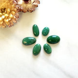 Small Deep Green Oval Crescent Lake Variscite, Set of 6 Background