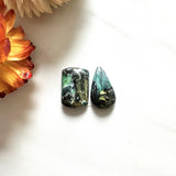 Small Ocean Blue Mixed Yungai Turquoise, Set of 2 Background
