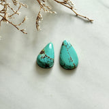 Small Sky Blue Teardrop Yungai Turquoise, Set of 2 Background