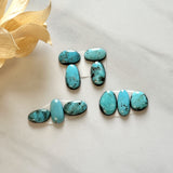 Small Sky Blue Mixed Pilot Mountain Turquoise, Set of 10 Background