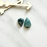 Medium Purple Teardrop Milky Way Turquoise, Set of 2 Background