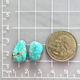 Small Sky Blue Mixed Lone Mountain Turquoise, Set of 2 Dimensions