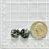 Small Sky Blue Round Yungai Turquoise, Set of 2 Dimensions