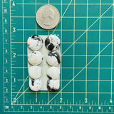 Small White Round White Buffalo Dolomite, Set of 8 Dimensions