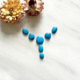 Small Sky Blue Freeform Sleeping Beauty Turquoise, Set of 7 Background