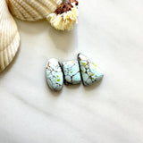 Small Faint Blue Mixed Sand Hill Turquoise, Set of 3 Background