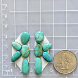 Small Sky Blue Mixed Kingman Turquoise, Set of 10 Dimensions