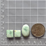 Large Faint Green Mixed Crescent Lake Variscite, Set of 3 Dimensions