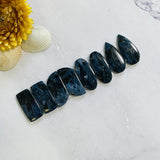 Large Deep Blue Mixed Shattuckite, Set of 8 Background