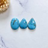 Large Sky Blue Mixed Ithaca Peak Turquoise, Set of 3 Background