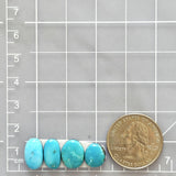 Small Sky Blue Mixed Sleeping Beauty Turquoise, Set of 4 Dimensions