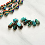 Small Sky Blue Mixed Carico Lake Turquoise, Set of 9 Background