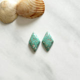 Medium Faint Blue Diamond Namtso Lake Turquoise, Set of 2 Background
