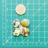Medium Mixed Round Mixed Turquoise, Set of 4 Dimensions