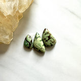Small Mint Green Mixed Crescent Lake Variscite, Set of 3 Background