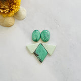 Medium Mixed Mixed Mixed Turquoise, Set of 5 Background
