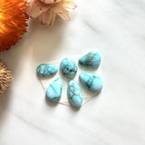 Small Faint Blue Mixed Namtso Lake Turquoise, Set of 6 Background