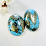 Large Sky Blue Oval Ithaca Peak Turquoise, Set of 2 Background
