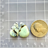 Medium Mint Green Teardrop Crescent Lake Variscite, Set of 2 Dimensions