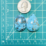 Medium Sky Blue Mixed Ithaca Peak Turquoise, Set of 2 Dimensions