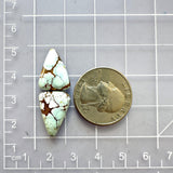 Small Faint Blue Teardrop Sand Hill Turquoise, Set of 2 Dimensions