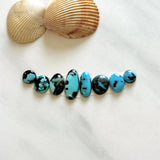 Small Ocean Blue Mixed Blue Moon Turquoise, Set of 8 Background