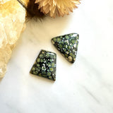 Large Bamboo Green Mixed Bamboo Mountain Turquoise, Set of 2 Background