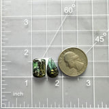 Small Ocean Blue Mixed Yungai Turquoise, Set of 2 Dimensions