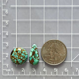 Medium Sky Blue Mixed Treasure Mountain Turquoise, Set of 2 Dimensions