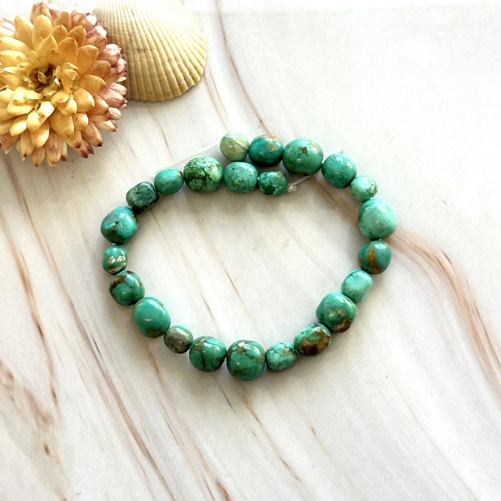 Sea Green Fox Turquoise Nugget Beads - Turquoise Moose