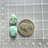 Medium Sky Blue Teardrop Sand Hill Turquoise, Set of 2 Dimensions