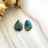 Large Ocean Blue Mixed Ithaca Peak Turquoise, Set of 2 Background