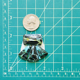 Large Ocean Blue Mixed Yungai Turquoise, Set of 4 Dimensions