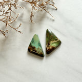 Medium Sea Green Triangle Crescent Lake Variscite, Set of 2 Background