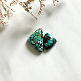 Small Deep Blue Triangle Bamboo Mountain Turquoise, Set of 2 Background