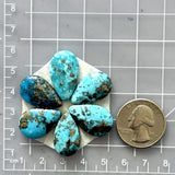Medium Sky Blue Teardrop Ithaca Peak Turquoise, Set of 6 Dimensions