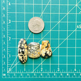 Large Earth Brown Mixed Giraffe Turquoise, Set of 3 Dimensions