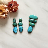 Small Mixed Freeform Mixed Turquoise, Set of 10 Background