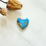 Large Sky Blue Heart Ithaca Peak Turquoise Background