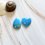 Medium Sky Blue Mixed Ithaca Peak Turquoise, Set of 2 Background