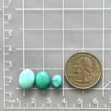 Small Sky Blue Mixed Kingman Turquoise, Set of 3 Dimensions