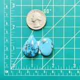 Large Sky Blue Mixed Ithaca Peak Turquoise, Set of 2 Dimensions
