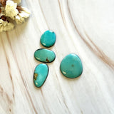 Small Sky Blue Mixed Kingman Turquoise, Set of 4 Background