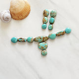 Small Sky Blue Mixed Royston Turquoise, Set of 15 Background