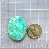 Large Sky Blue Oval Inlay Dimensions