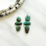 Small Sea Green Mixed Number 8 Turquoise, Set of 6 Background
